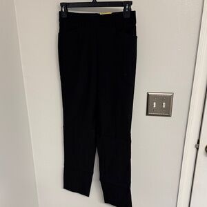 Rafaella Pull-On Stretch, Black Slim Fit Pants